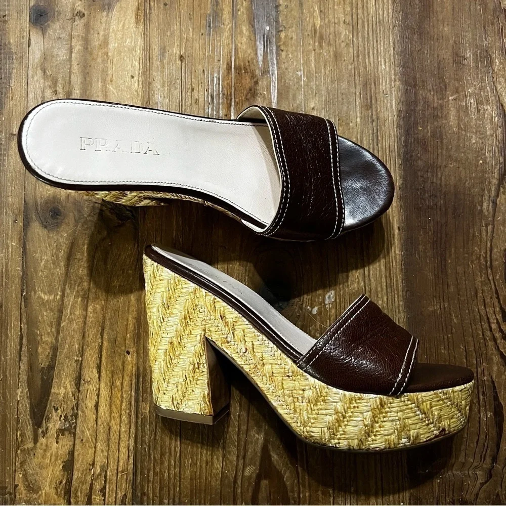 Prada Straw Mules - Picture 10 of 10